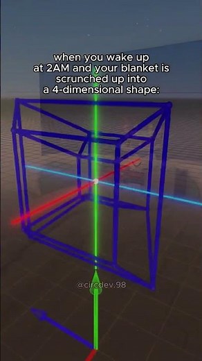 Made a Tesseract + Cloth Physics Simulation in #roblox #engineering