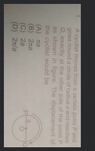A cyclist moves from a certain point X and goes round a circle ... | Filo