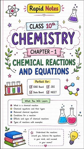 Class 10 Science Chapter 1 | Chemical Reactions and Equations | Complete Handwritten Notes |AllBoard