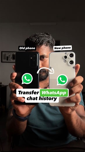 Abhishek N on Instagram: "Transfer WhatsApp chat history from old phone to new phone #whatsapp #whatsapptransfer #chattransfer #whatsapptricks"