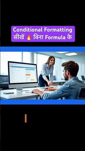 Excel में Conditional Formatting का Magic! 🔥 20 सेकेंड में सीखें | Hindi Excel Tips | #shorts