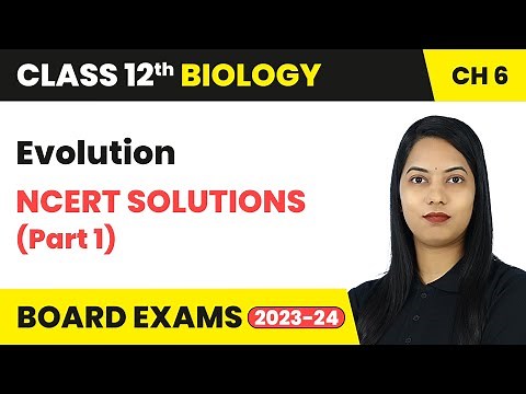 Evolution - NCERT Solutions (Part 1) | Class 12 Biology Chapter 6 | CBSE