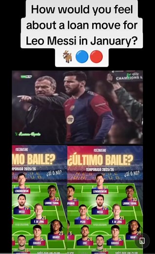 26K views · 1.3K reactions | BARCA UPDATE ❤️✅ Should barcelona consider bringing Leo Messi back in January? | Alberto Suarez | Facebook