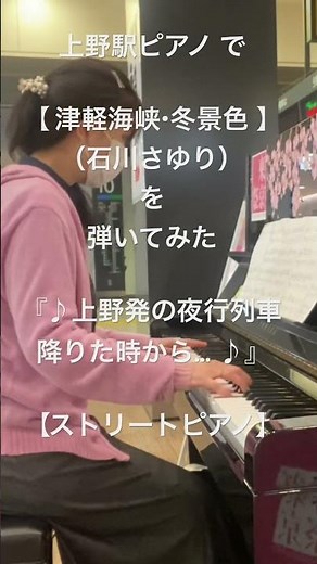 上野駅で【津軽海峡・冬景色】（石川さゆり）を弾いてみました【ストリートピアノ】東京・春・音楽祭 @上野駅