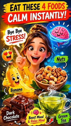Feeling Stressed? Eat These 4 Foods NOW! 😱🧠