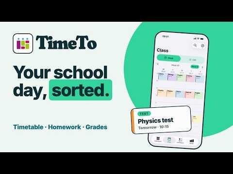 Class Timetable & Homework Planner App for Students | TimeTo