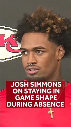 Chiefs offensive tackle Josh Simmons on staying in shape during his absence from the team #nfl