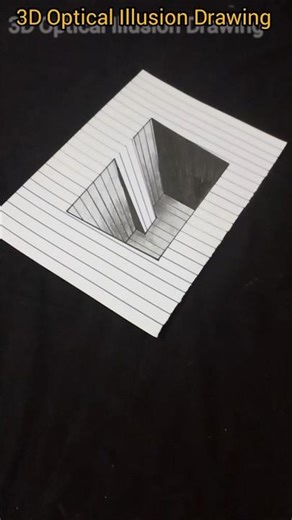 How to Draw 3D Optical Illusion Drawing tutorial #opticalillussion #shorts #3d #drawing #viralvideo