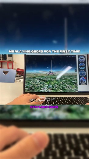 Me playing GeoFS for the first time (holy stutter 🫩✌️)#geofs #flightsimulator #school #schoollife