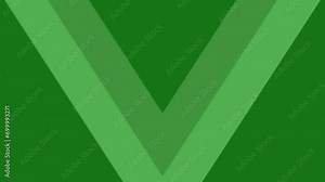 Transition animation. Green triangle movement with green screen background. Transition recording.