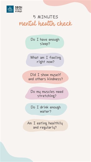 Sunday night again. A new week is loading. Before the rush starts tomorrow, take five minutes to check in with yourself. Not everything needs fixing tonight. Just pause, breathe, and reset. Small check ins. Bigger balance 💛 #SEGiUniversity #StudentWellbeing #SundayReset #MentalHealthMatters #SEGiLife | SEGi University & Colleges