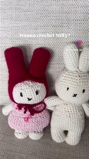 How to crochet cute rabbit amigurumi pattern ( miffy) 🐰 #crochet #beginnercrochet #amigurumi