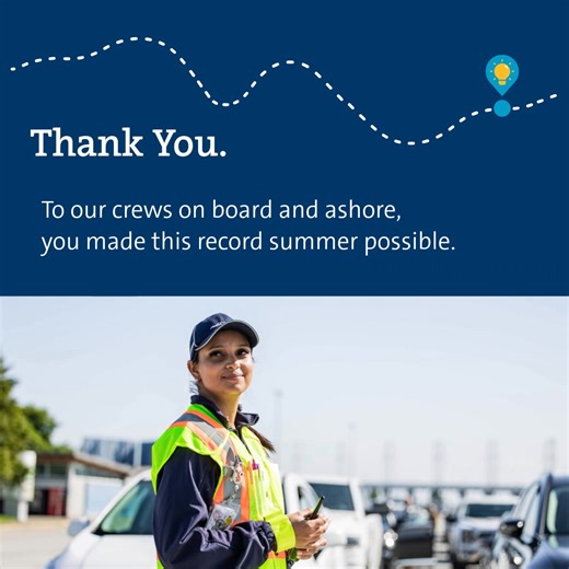 #BCFNews We've wrapped up another record-breaking summer, carrying more passengers and vehicles while delivering one of our most reliable peak seasons. Despite 572 mechanical issues across the fleet this summer, our crew's ability to repair and get these ships sailing again meant an improvement in overall on-time performance compared to last year. From transporting 9.4M passengers and 3.7M vehicles across the coast to the heartwarming rescue of Luigi, it was truly a season to remember. Media Rel
