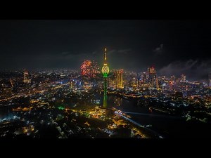 Sri Lanka’s Lotus Tower New Year Countdown 2025 | Stunning Fireworks & Events | 4K