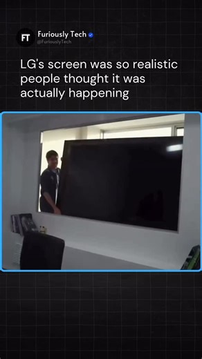 Furiouslytech | LG pranked people by hiding an Ultra HD screen inside a fake office window, then showed a hyper realistic meteor strike 💥 People thought... | Instagram
