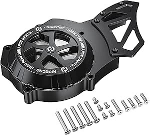 NICECNC Black Left Engine Flywheel Crankcase Cover Sprocket Guard Compatible with Yamaha Blaster 200 YFS200 1988-2002 2003 2004 2005 2006/YFS200SE Special Edition 2006