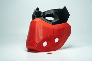 Red Hood Outlaw Cosplay Red and Black Detachable Costume Mask - Etsy