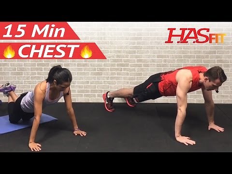 15 Min Chest Workout at Home - Chest Workouts with Dumbbells - Pectoral Exercises for Men & Women