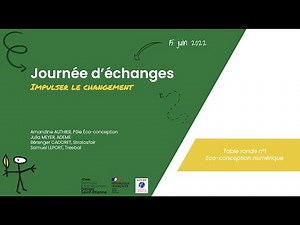 Table ronde n°1 - Éco-conception numérique