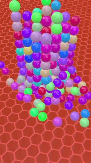 Colorful balls dropping perfectly #satisfying #3danimation #blender