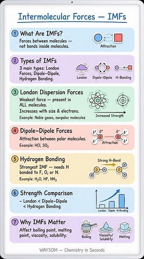 Intermolecular Forces Explained in 60 Seconds | Chemistry IMFs Made Simple