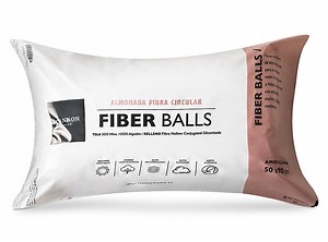 ALMOHADA CANNON FIBER BALLS 200H 90 X 50 CM ALGODÓN BLANCO