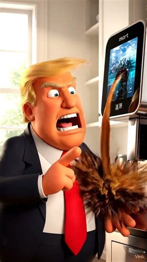 Donald Trump vs The Coffee Machine ☕😂 | Funniest AI Cartoon Ever!