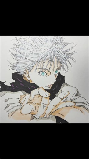 呪術廻戦の五条悟を描いてみた！カッコいいイラスト✨