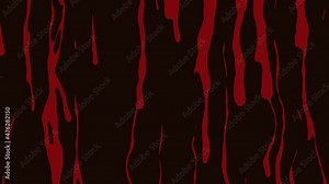 Red vertically dripping paint. Animated horror background loop.