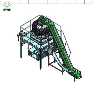 [Hot Item] Multi-Language 16-Head Food Pouch Packing Weigher Machine with Free Parts