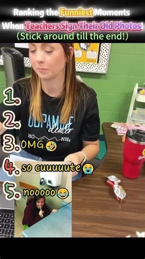 Ranking the Funniest Moments When Teachers Sign Their Old Photos! .#funny #pranks #teacher #fyp