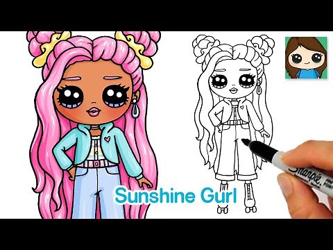 How to Draw Sunshine Roller Skater Girl | LOL Surprise Fashion Doll