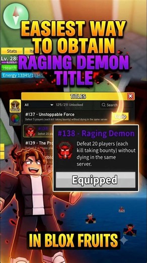 GETTING RAGING DEMON IS SO EASY ! [BLOX FRUITS] 🔥 #shorts #roblox #bloxfruits
