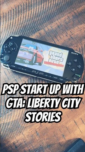 PSP start up with Grand Theft Auto Liberty City Stories #psp #gta #sonypsp #playstation #retrogaming