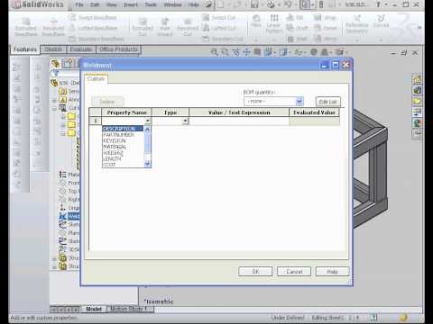 SolidWorks Tutorial - Weldment Cut List