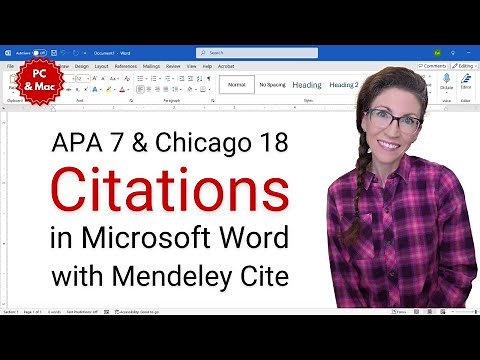 Create APA 7 and Chicago 18 Citations in Microsoft Word with Mendeley Cite (PC & Mac)