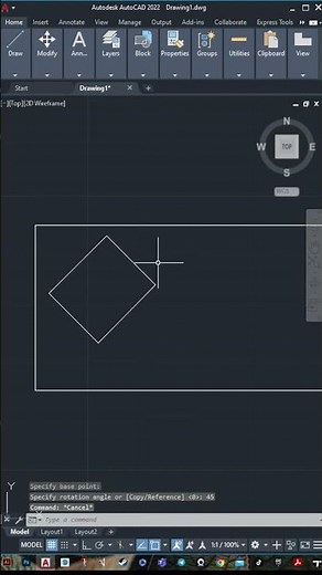 AutoCAD rotate command