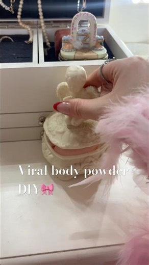 Make the VIRAL dollar tree body powder with me! 🎀 #diy #bodypower #dollartree #viral