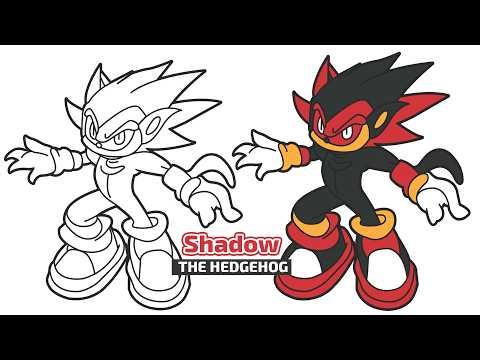 How To Draw Shadow the Hedgehog | Step By Step Easy Tutorial
