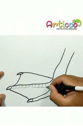 How to Draw Webbed Duck Feet #Shorts