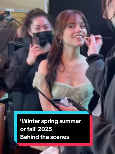 BTS from upcoming romcom 'Winter Spring Summer or Fall' with Jenna Ortega and Percy Hynes White. 25th April on theatres and VoD #winterspringsummerorfall #jennaortega #percyhyneswhite #paramountplus #romantic #wednesdayaddams #jennaortegaedit #behindthescenes