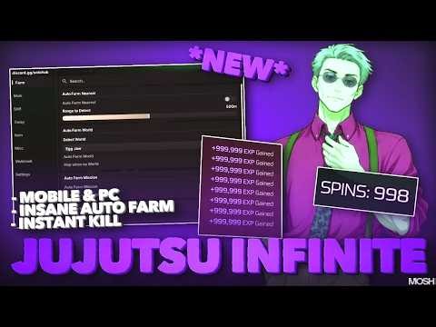 *NEW* Jujutsu Infinite OP Script NO KEY - Auto Farm Missions, Kill Aura, Instant Kill, INF Spins...
