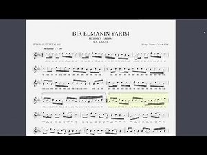 BİR ELMANIN YARISI MEHMET ERDEM NOTA SOLFEJ