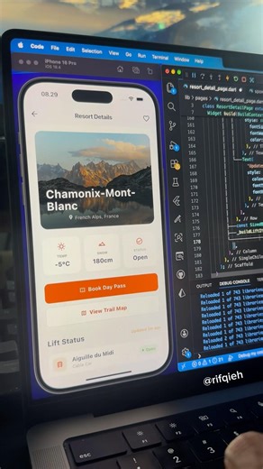 Alpine Resort Details Page Speed Code in Flutter 📱🚀⛷️ #programming #developer #flutter #coding