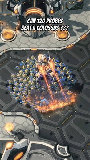 Can 120 Probes beat a Colossus? | SC2.BattleRumBle #rts #starcraft2 #스타크래프트2 #sc2 #UnitBattle