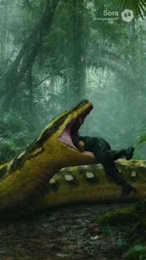 A Big Python Eating A Man #shortsvideo #wildlife #wildliferescue