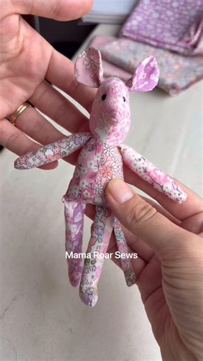 @mamaroar_sews on Instagram: "I’m slowing it down to real time for a better look at the ladder stitch. The ladder stitch is an essential skill for many of my sewing patterns, so watch closely! Your ladder stitches will look the best when you use short, even stitches and maintain an even tension. Don’t rush through it, check for tangled threads throughout, and neatly hide your thread tail inside at the end. sewing process - handmade - custom toys - heirloom quality - hand sewing - mouse plushies 