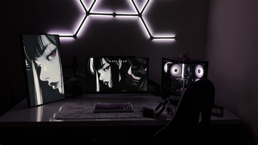 ‏The pretty white setup🪽🤍 #setup #setupgaming #gaming #pc #foryou