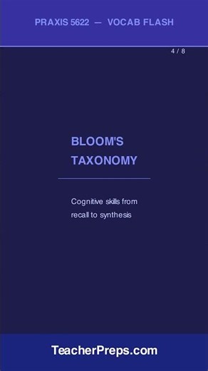 Praxis 5622 Vocab Flash | Teacher Certification | #Shorts