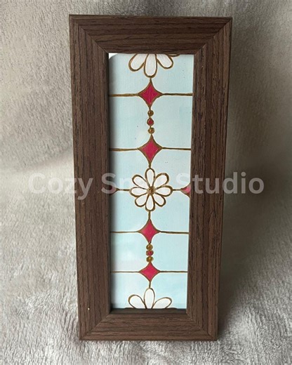 Acrylic Mini Painting - Stained Glass Daisy - Etsy